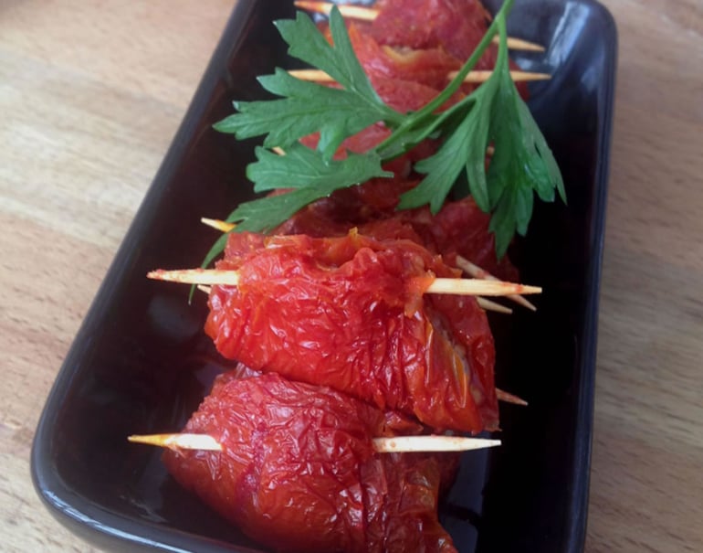 Levrekli kuru domates dolması