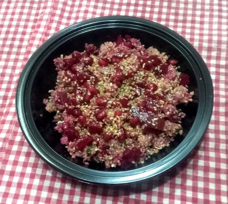 Susamlı pancarlı kısır toptan meze siparişi